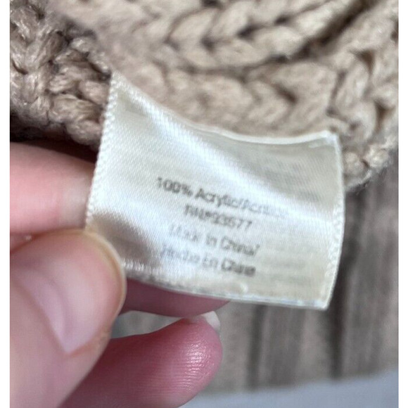 Vintage St Johns Bay Womens Chunky Cable Knit Cardigan Sweater Petite L Button - Picture 5 of 10